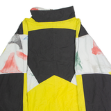 GOLDEN CUP Mens Pullover Jacket Yellow Crazy Pattern L
