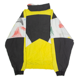 GOLDEN CUP Mens Pullover Jacket Yellow Crazy Pattern L