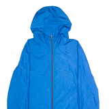 YOUR TURN Mens Rain Jacket Blue Hooded M