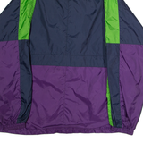 SPEEDWAY Mens Rain Jacket Blue 90s Hooded L