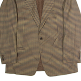 BOSS Mens Blazer Jacket Brown Wool Check L