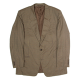 BOSS Mens Blazer Jacket Brown Wool Check L