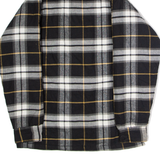 WORKER Mens Lumberjack Jacket Black Flannel Check S