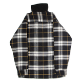 WORKER Mens Lumberjack Jacket Black Flannel Check S