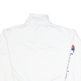 CHAMPION Cropped Womens Sweatshirt White 1/4 Zip XS