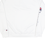 CHAMPION Cropped Womens Sweatshirt White 1/4 Zip XS