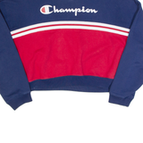 CHAMPION Cropped Womens Sweatshirt Blue S