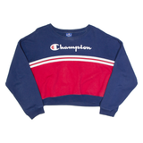 CHAMPION Cropped Womens Sweatshirt Blue S