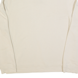 FILA Womens Sweatshirt Beige 1/4 Zip M