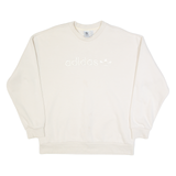 ADIDAS Womens Sweatshirt Beige UK 12