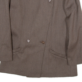 J.H.FARNELL Womens Blazer Coat Brown Wool Striped M