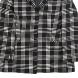 Womens Blazer Coat Black Gingham UK 16