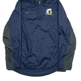 NIKE Football Mens Anorak Jacket Blue Hooded L