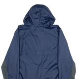 NIKE Football Mens Anorak Jacket Blue Hooded L
