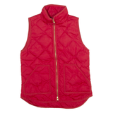 J CREW Womens Puffer Gilet Red XS