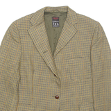 EDWARD ACHILLE Mens Blazer Jacket Green Houndstooth M