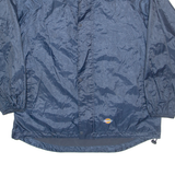 DICKIES Mens Rain Jacket Blue Hooded M