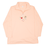 Fruit Womens Sweatshirt Pink 1/4 Zip UK 18