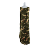 KATHIE LEE Womens Shift Dress Green Floral Sleeveless Long M