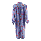 SCHRADER Womens Shift Dress Purple Floral Long Sleeve Midi UK 14