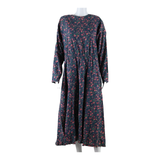 WILLOW RIDGE Womens A-Line Dress Blue Floral Long Sleeve Long XL