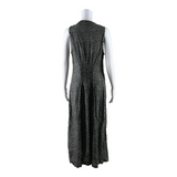 JAMIE BROOK Womens Tea Dress Black Floral Sleeveless Long M