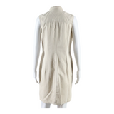 TOMMY HILFIGER Womens Shift Dress Beige Denim Sleeveless Midi UK 12