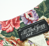 ALL THAT JAZZY Womens Day Dress Green Floral Short Sleeve Knee Length M