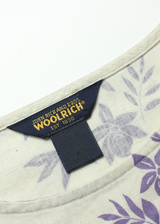 WOOLRICH Womens Shift Dress Cream Floral Sleeveless Midi XL