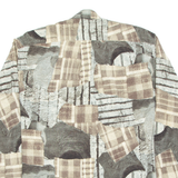 SCANIA FASHIONS Mens Shirt Brown Crazy Pattern Long Sleeve XL