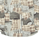 SCANIA FASHIONS Mens Shirt Brown Crazy Pattern Long Sleeve XL