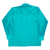 HI-STYLE Mens Plain Shirt Green Long Sleeve XL