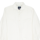 JOOP Slim Fit Mens Plain Shirt Cream Long Sleeve M