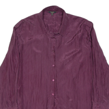 MASSIMO DUTTI Womens Plain Shirt Purple Long Sleeve M