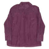 MASSIMO DUTTI Womens Plain Shirt Purple Long Sleeve M