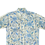 MEDAN Mens Shirt Blue Crazy Pattern L