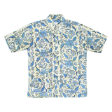 MEDAN Mens Shirt Blue Crazy Pattern L