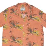 THE URBAN SURFACE Mens Hawaiian Shirt Orange Viscose Floral XL