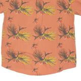THE URBAN SURFACE Mens Hawaiian Shirt Orange Viscose Floral XL