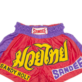SANDEE Thai Boxing Mens Sports Shorts Red 2XL W28