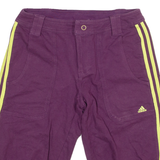 ADIDAS Womens Casual Shorts Purple UK 10 W32