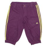 ADIDAS Womens Casual Shorts Purple UK 10 W32