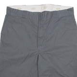DICKIES Mens Workwear Shorts Grey Striped 2XL W40