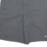 DICKIES Mens Workwear Shorts Grey Striped 2XL W40