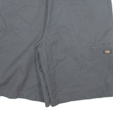 DICKIES Mens Workwear Shorts Grey Striped 2XL W40