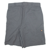 DICKIES Mens Workwear Shorts Grey Striped 2XL W40