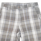 DICKIES Mens Workwear Shorts Grey Check L W36