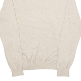 TOMMY HILFIGER Mens Jumper Beige V-Neck Tight Knit M
