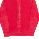 TOMMY HILFIGER Mens Jumper Red High Neck Tight Knit M