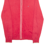 TOMMY HILFIGER Mens Jumper Red High Neck Tight Knit S